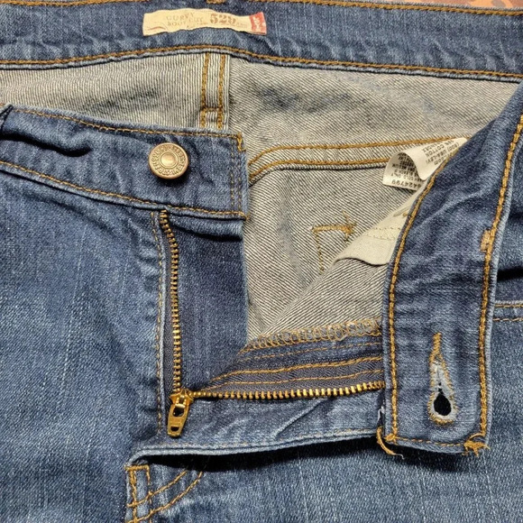 Levi's Curvy 529 Size 12 Classic Medium Wash Blue Bootcut Denim Jeans - Picture 7 of 12
